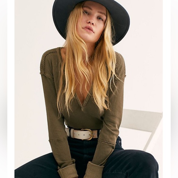 Free People Military Mix Henley - Picture 5 of 11